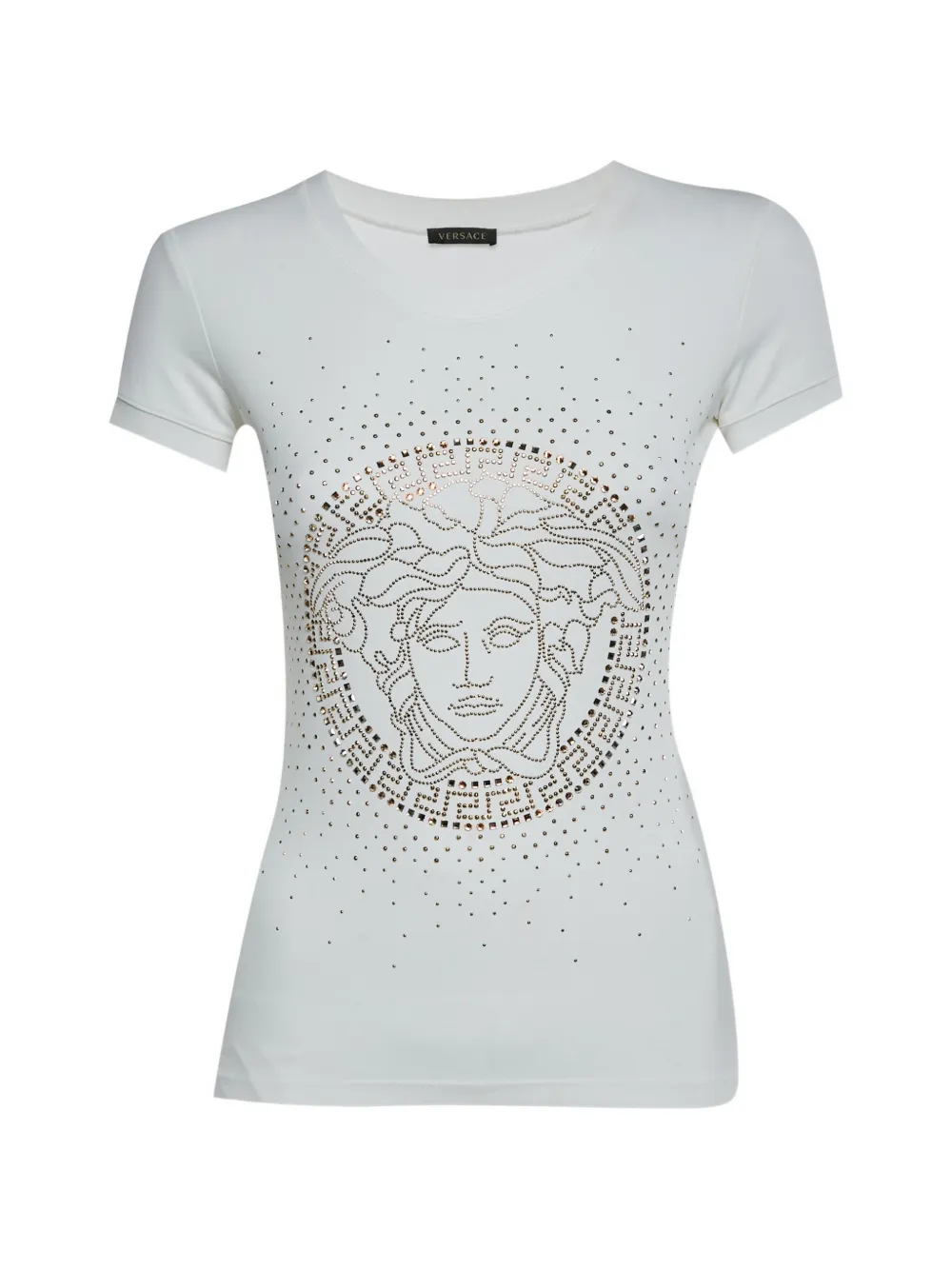 Versace Pre-Owned Medusa studded T-shirt - Bianco