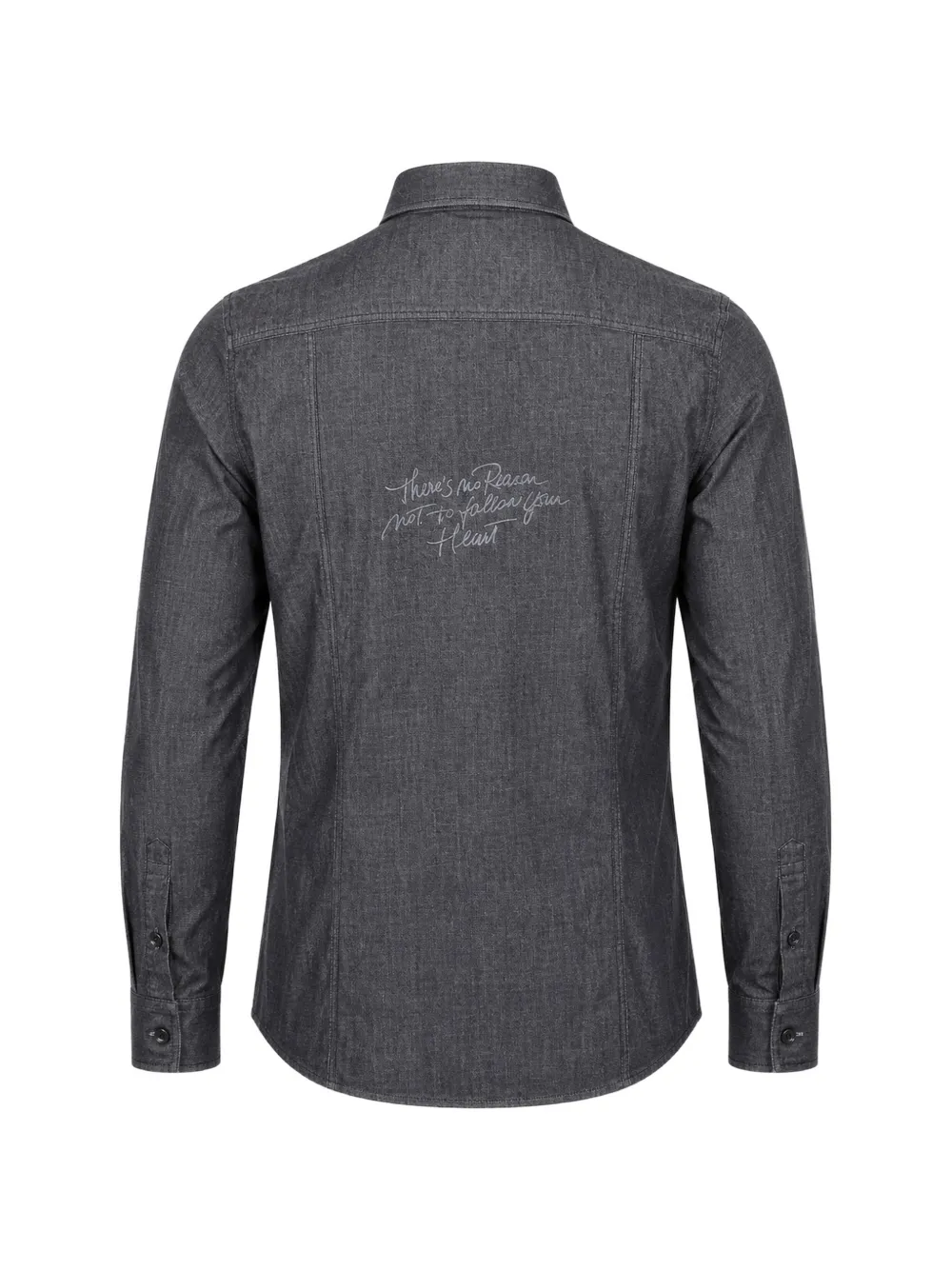 Ermanno Scervino Denim overhemd met logoprint Grijs