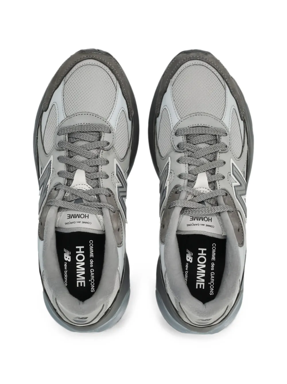 Comme des Garçons Homme x New Balance panelled low-top sneakers Grijs