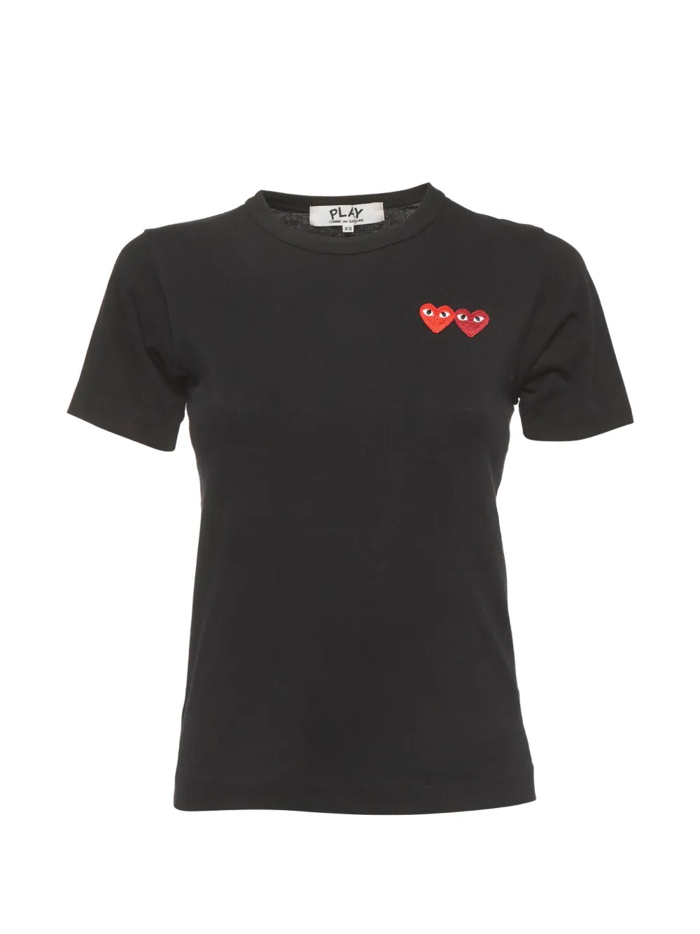 Comme Des Garçons Play heart-embroidered T-shirt - Schwarz