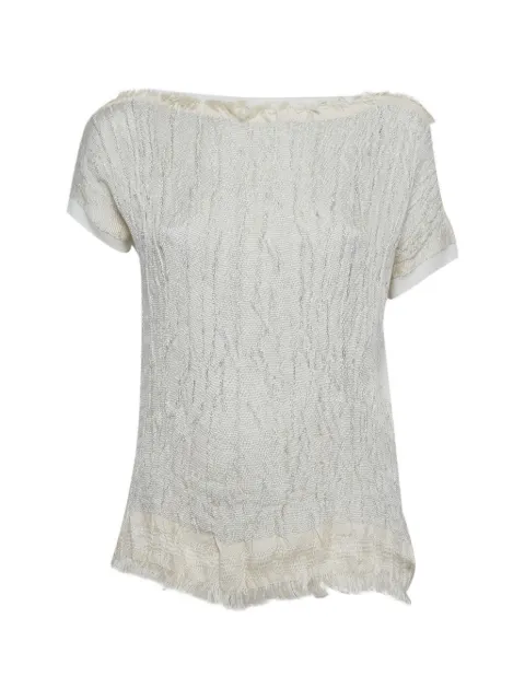 Lanvin Pre-Owned lurex-knit short-sleeve top
