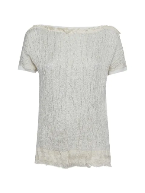 Lanvin Pre-Owned lurex-knit short-sleeve top
