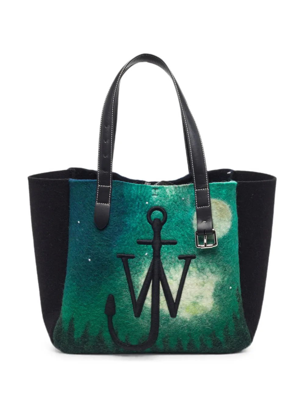 JW Anderson Belt anchor-logo tote bag - Verde