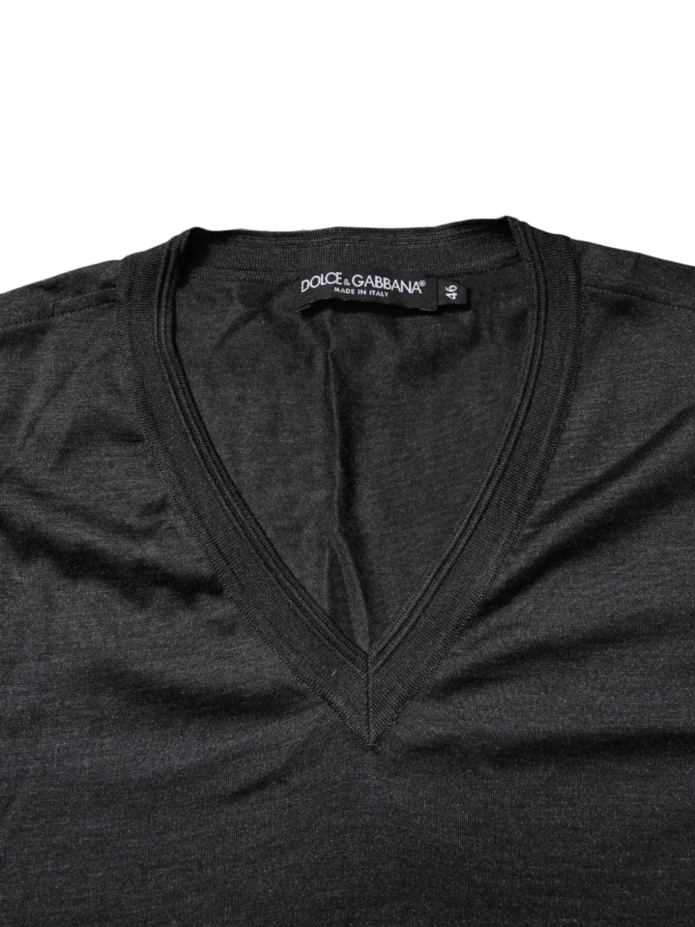 Dolce & Gabbana Marl T-shirt met V-hals Grijs