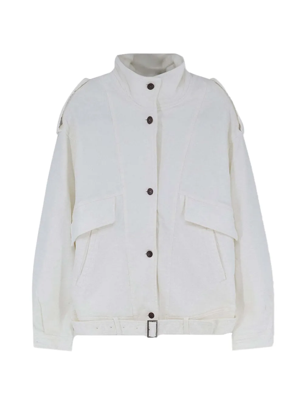 TONYWACK belted epaulette jacket - Bianco