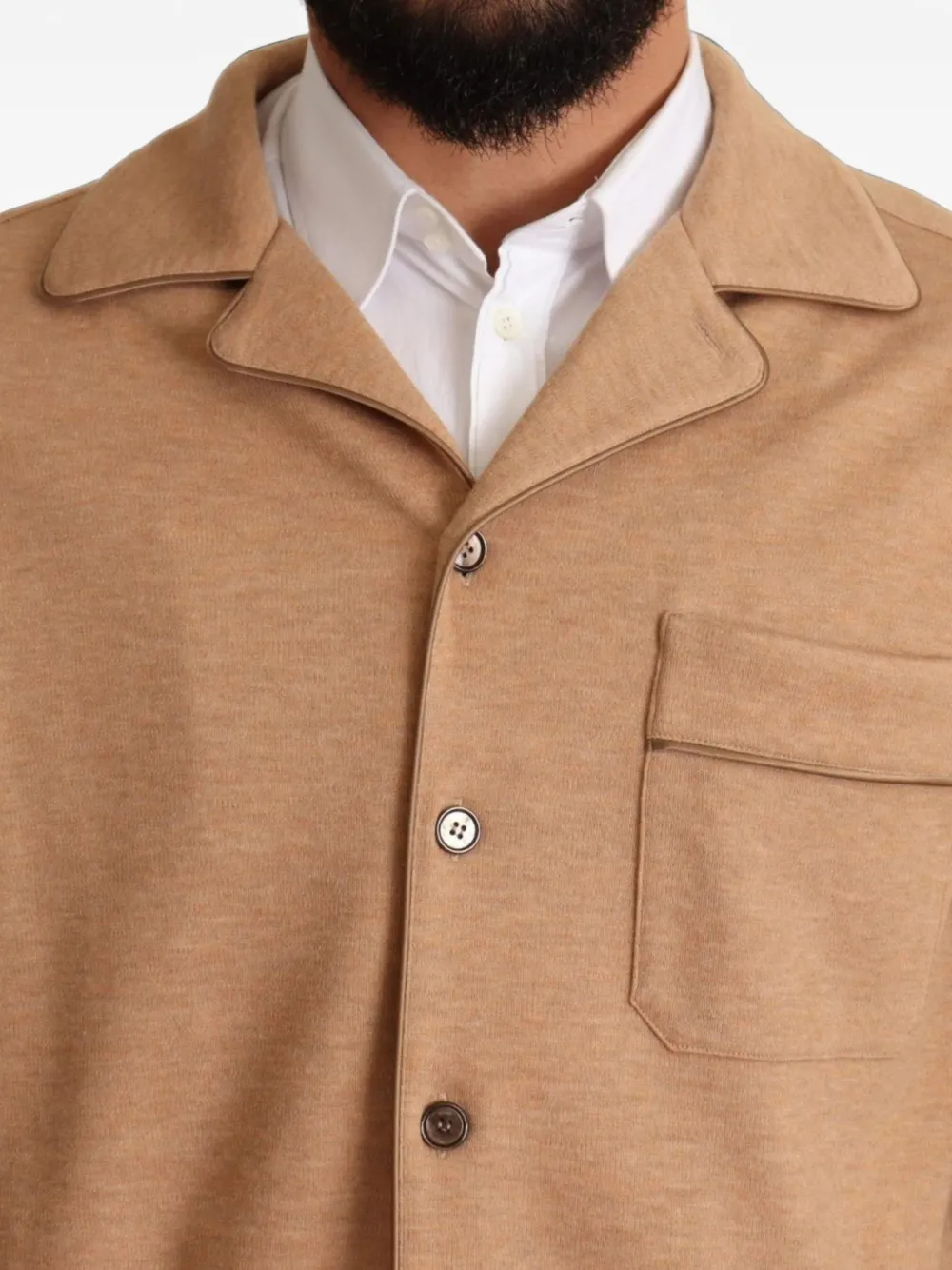 Dolce & Gabbana chest-pocket overshirt Beige