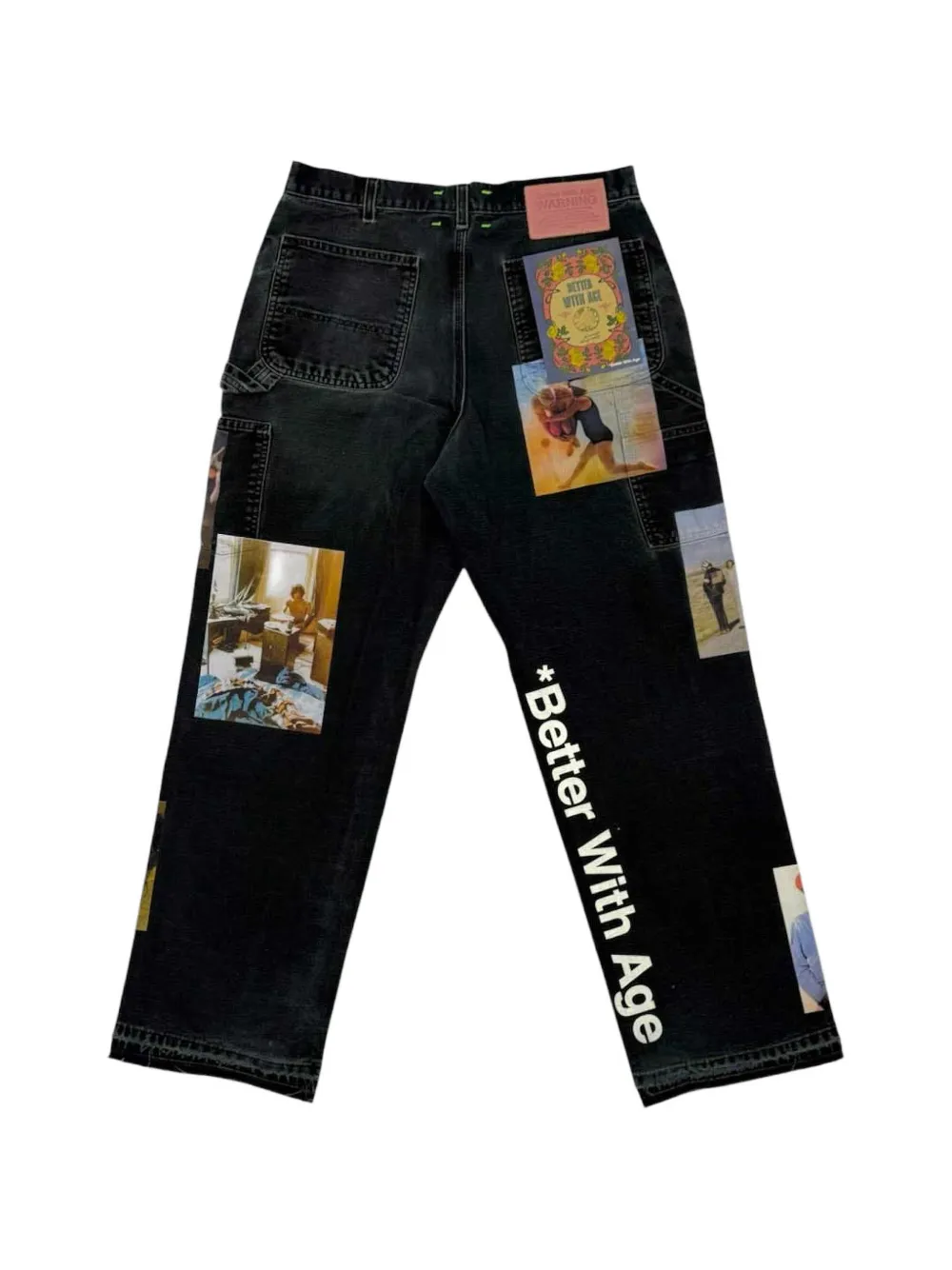  Better With Age Vaqueros Carpenter Con Diseño Patchwork - Negro 