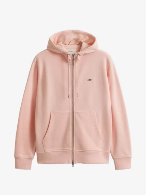 Gant hoodie zippé à logo brodé