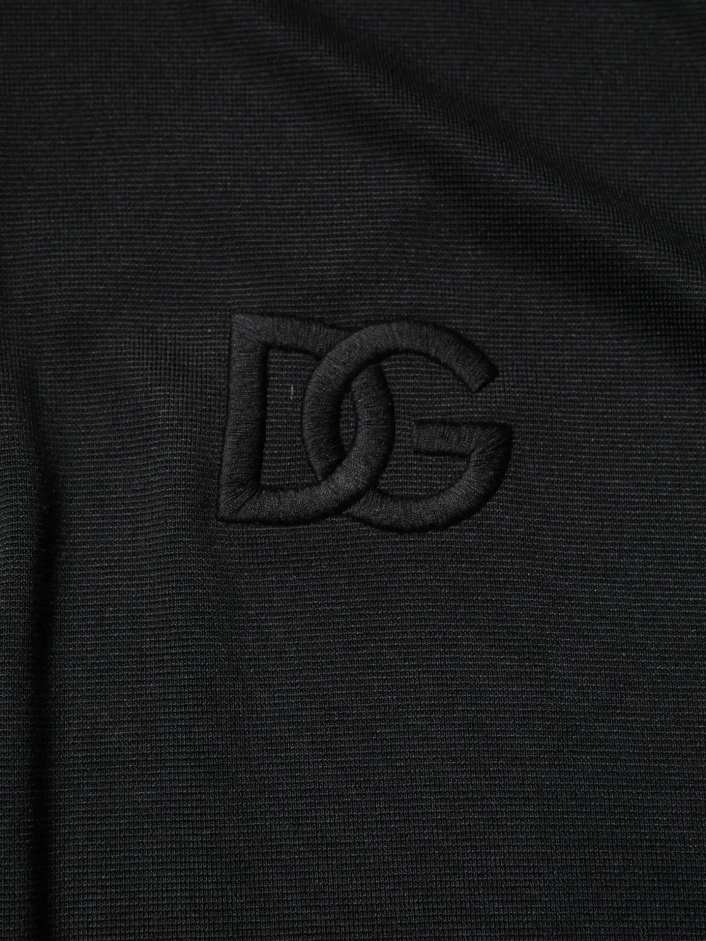 Dolce & Gabbana Piqué poloshirt met DG-logo Zwart