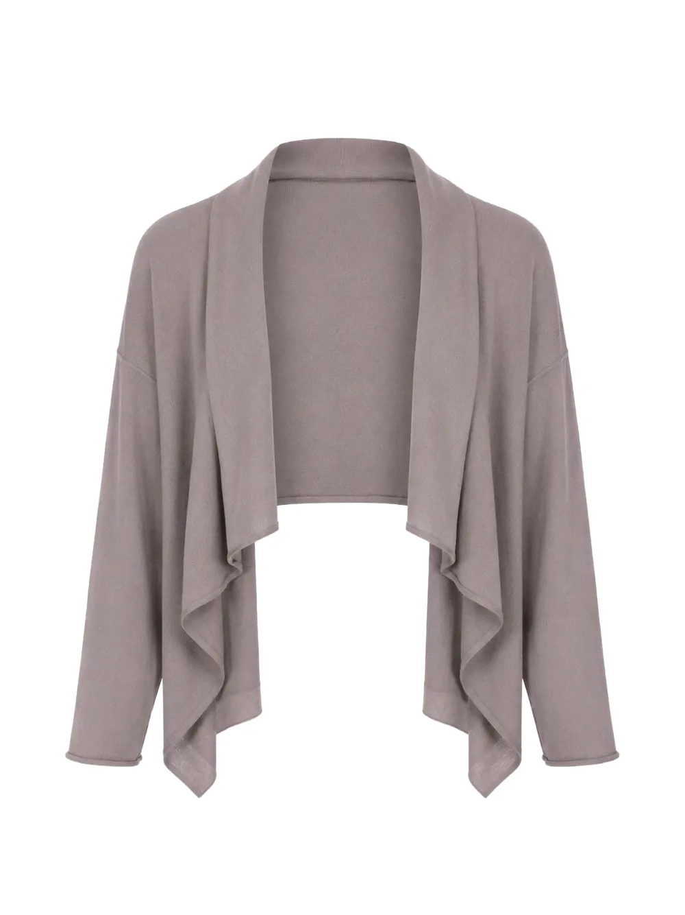 Dolce & Gabbana Shawl-lapel Cropped Cardigan In Gray