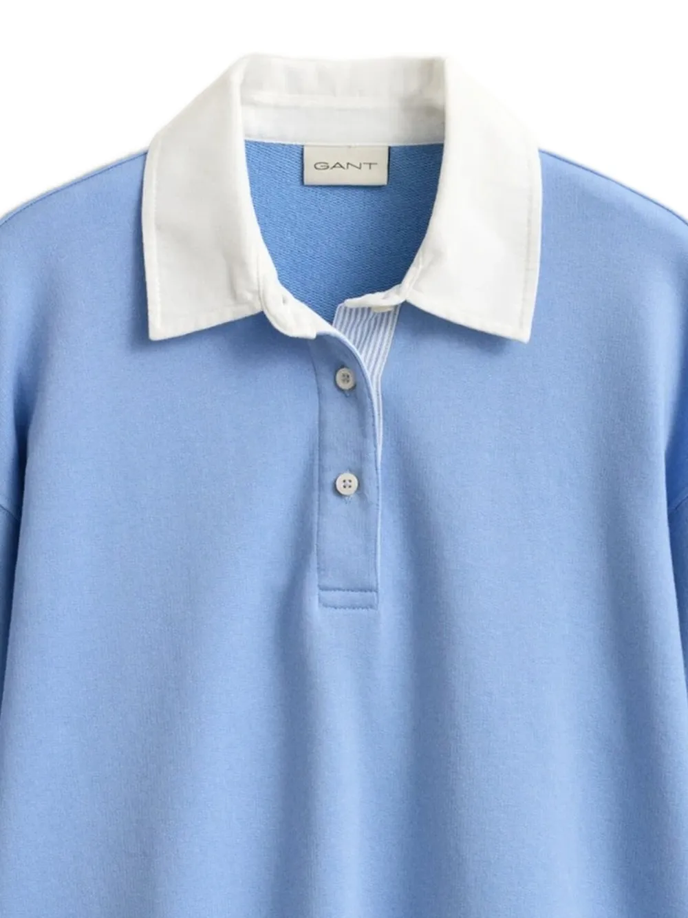 Gant Rugger sweater met polokraag Blauw