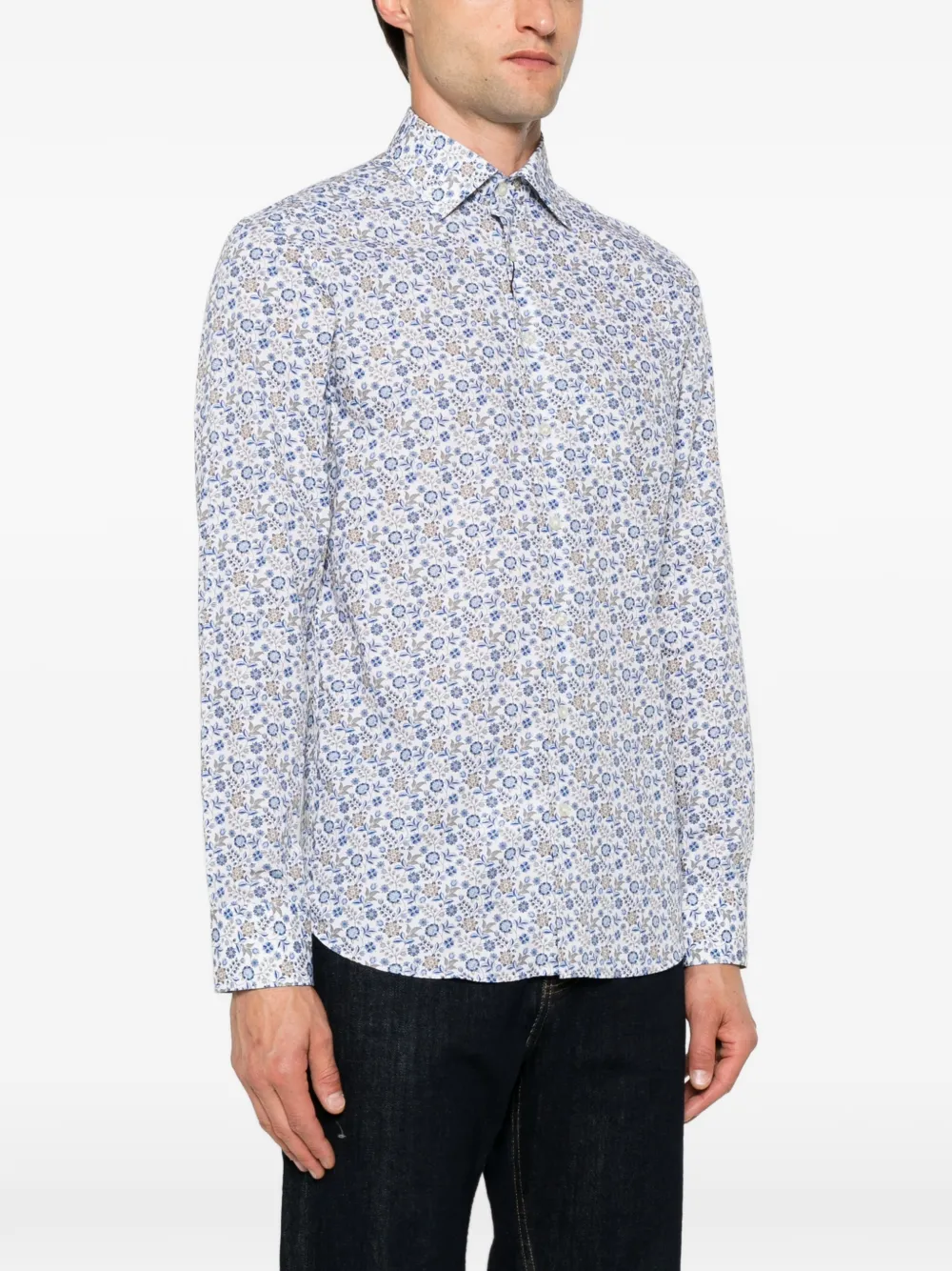 ETRO Overhemd met bloemenprint Wit