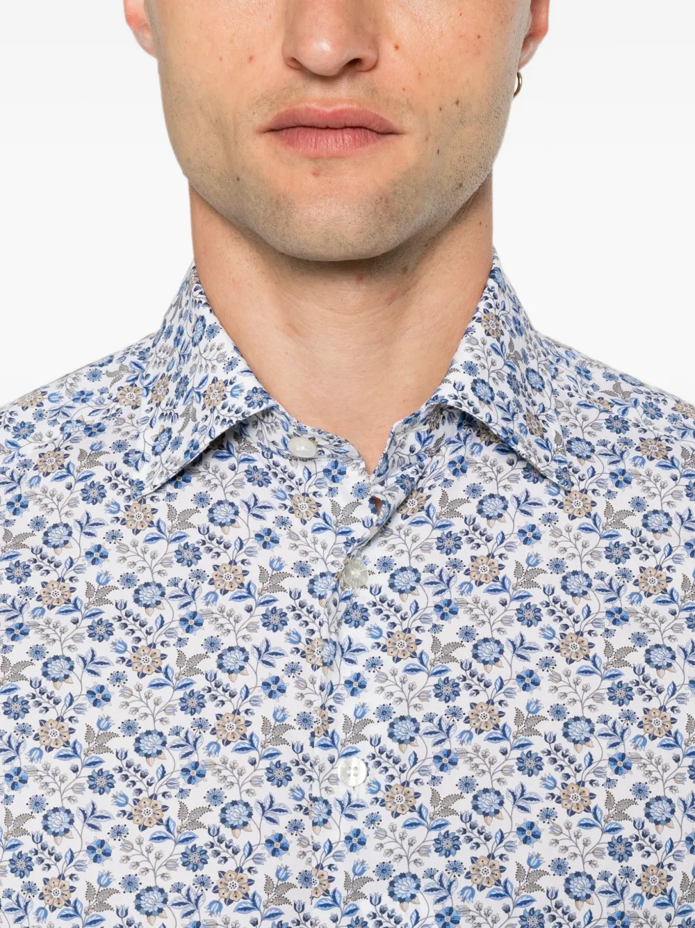 ETRO Overhemd met bloemenprint Wit