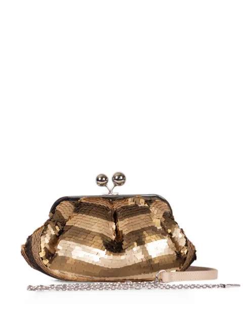 Weekend Max Mara Pasticcino sequin-embellished clutch bag