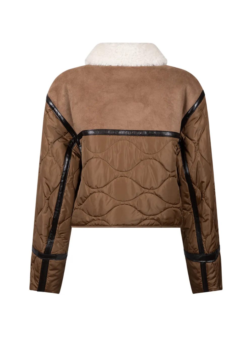 Weekend Max Mara Gewatteerd jack met lammy kraag Bruin