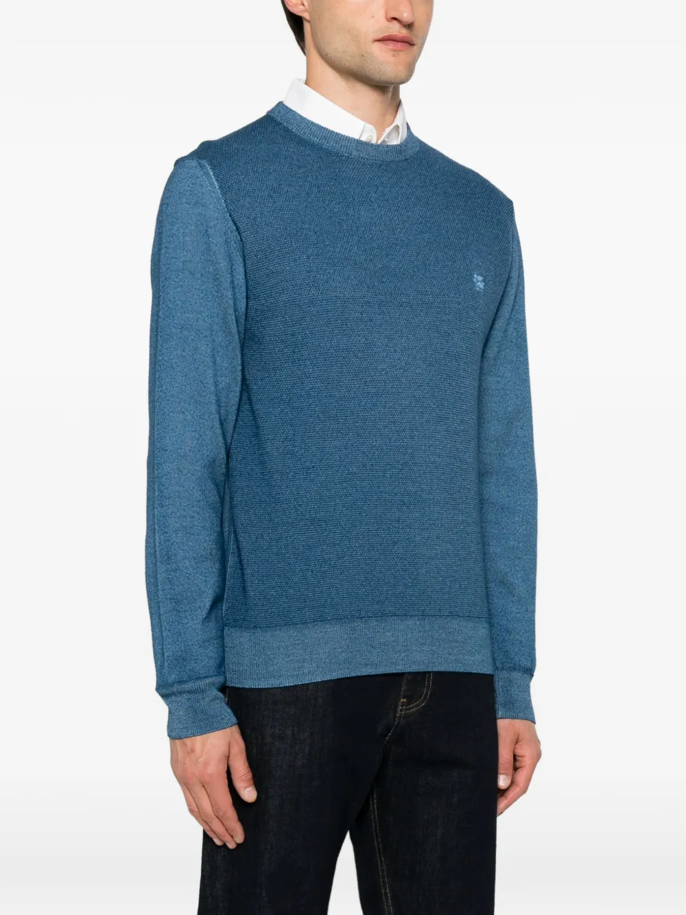 ETRO Trui met geborduurd logo en ronde hals Blauw