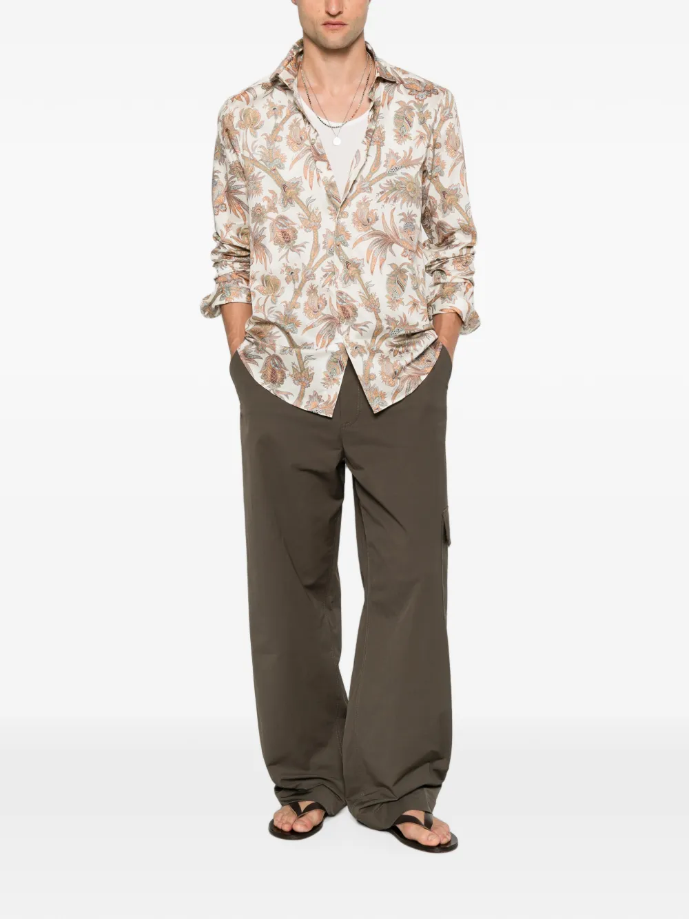 ETRO Overhemd met paisley-print Beige