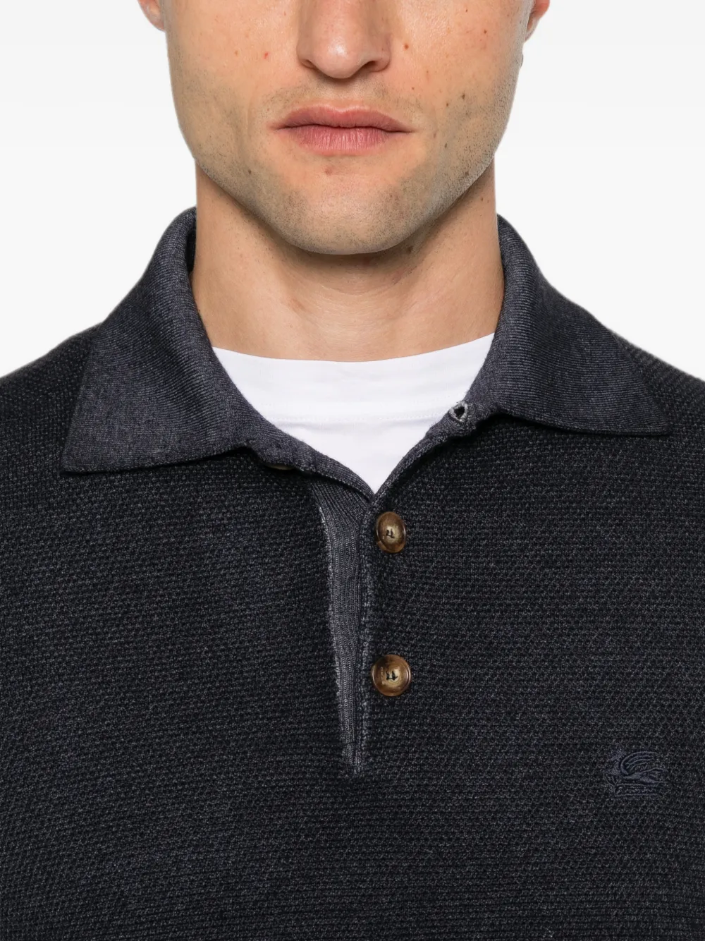 ETRO Poloshirt met lange mouwen Blauw