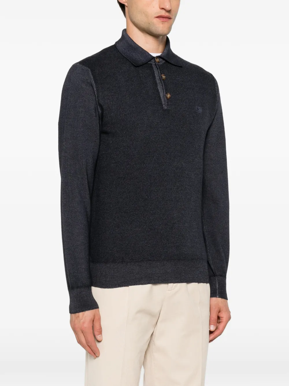 ETRO Poloshirt met lange mouwen Blauw