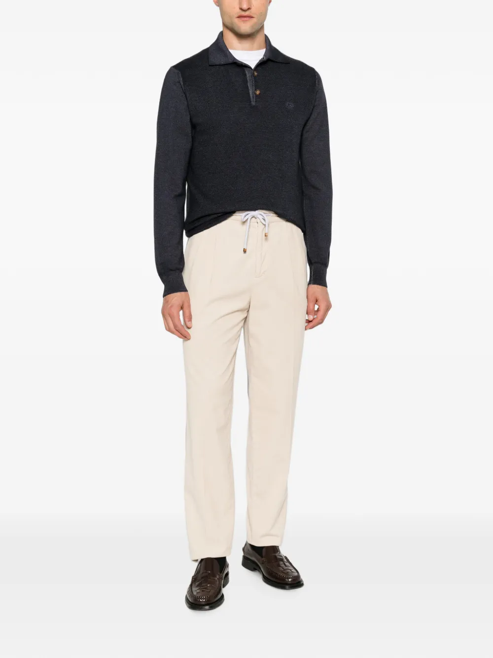 ETRO Poloshirt met lange mouwen Blauw