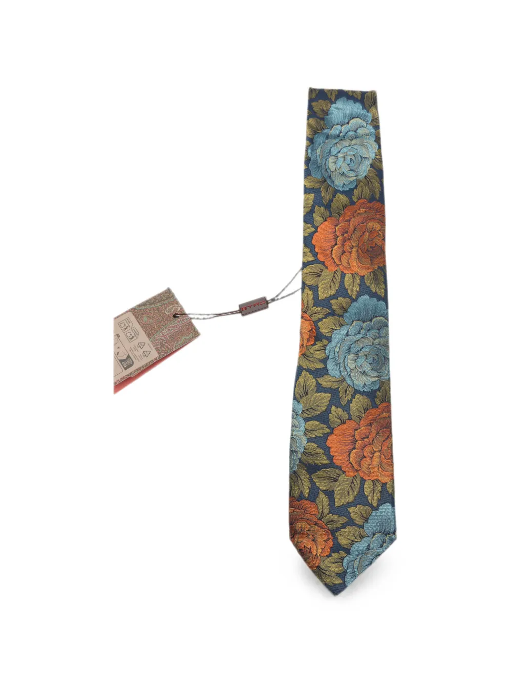 ETRO floral-jacquard tie - Blu