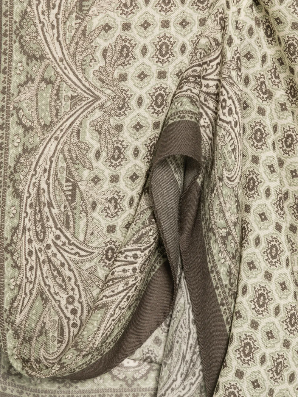 ETRO Sjaal met paisley-print Groen