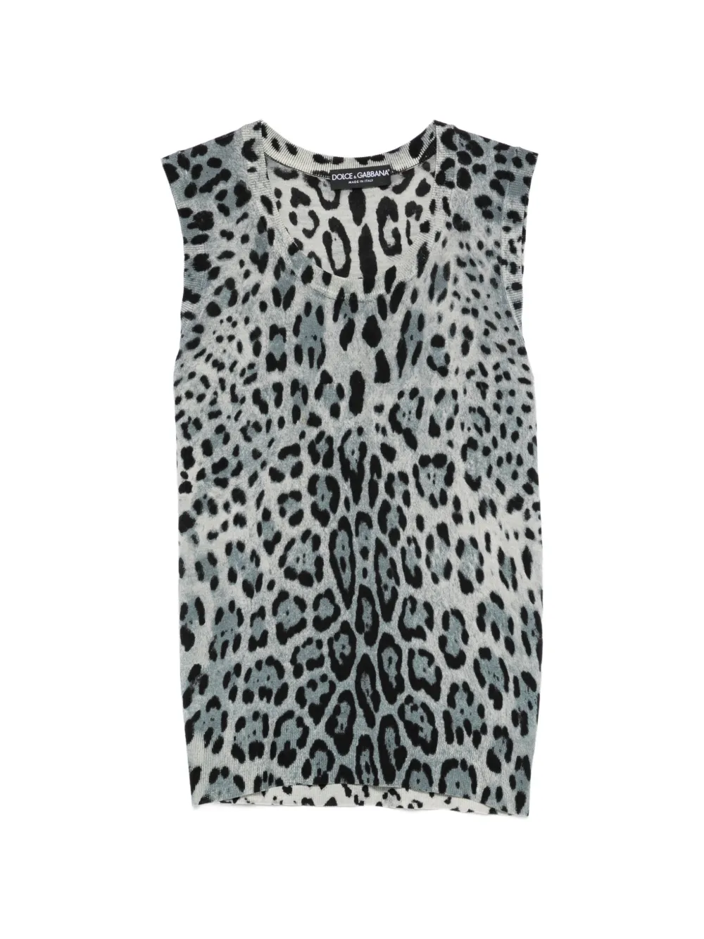 Dolce & Gabbana Pre-Owned 1990s leopard-print sleeveless top - Bianco