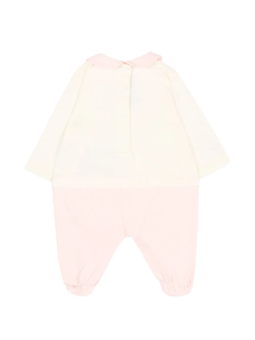 Balmain Kids Romperset met logo-print en strik-detail Beige