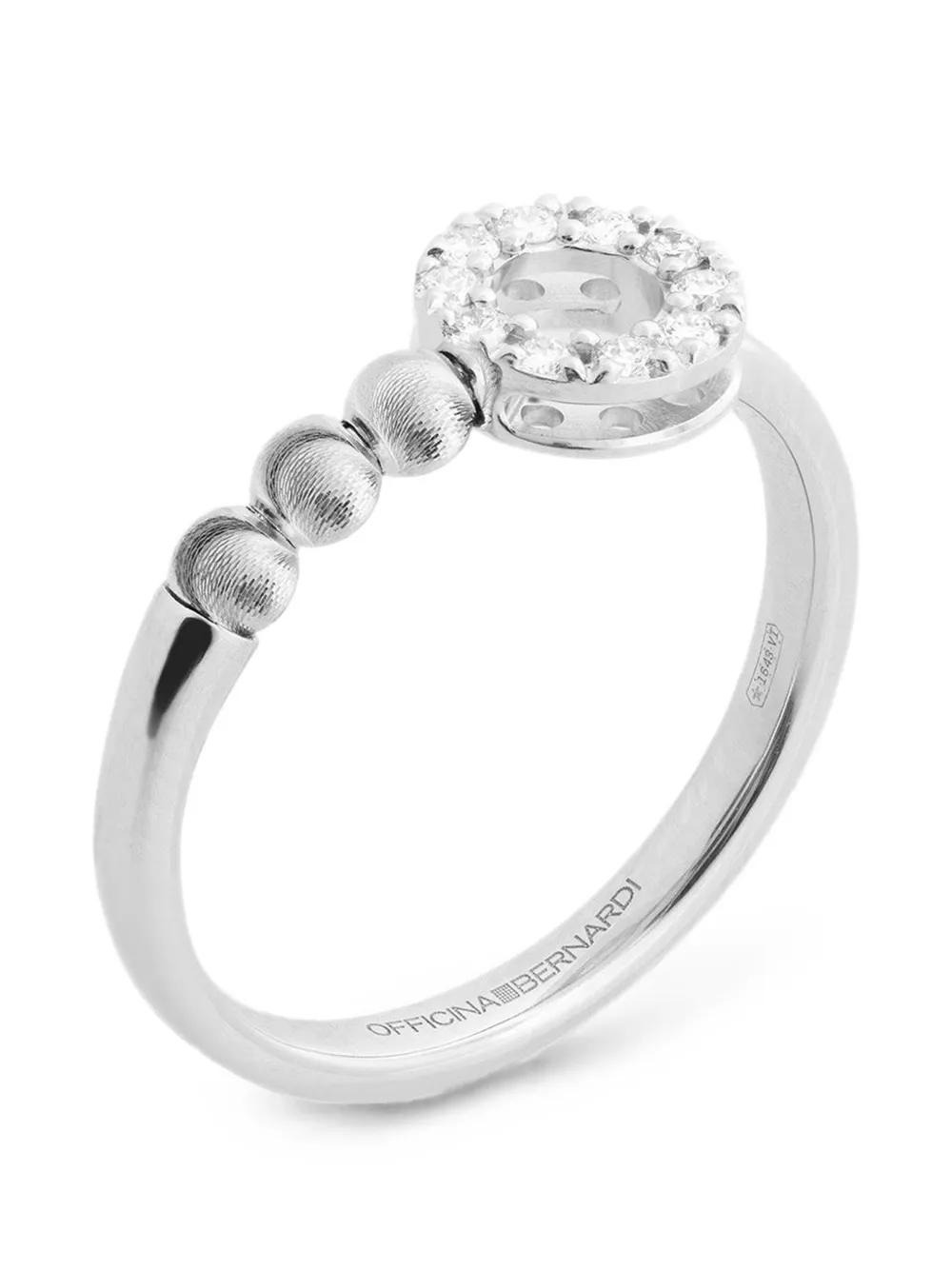 Officina Bernardi Empire Ring mit Diamanten - Silber
