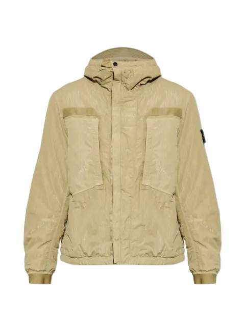 Stone Island logo-patch hooded jacket