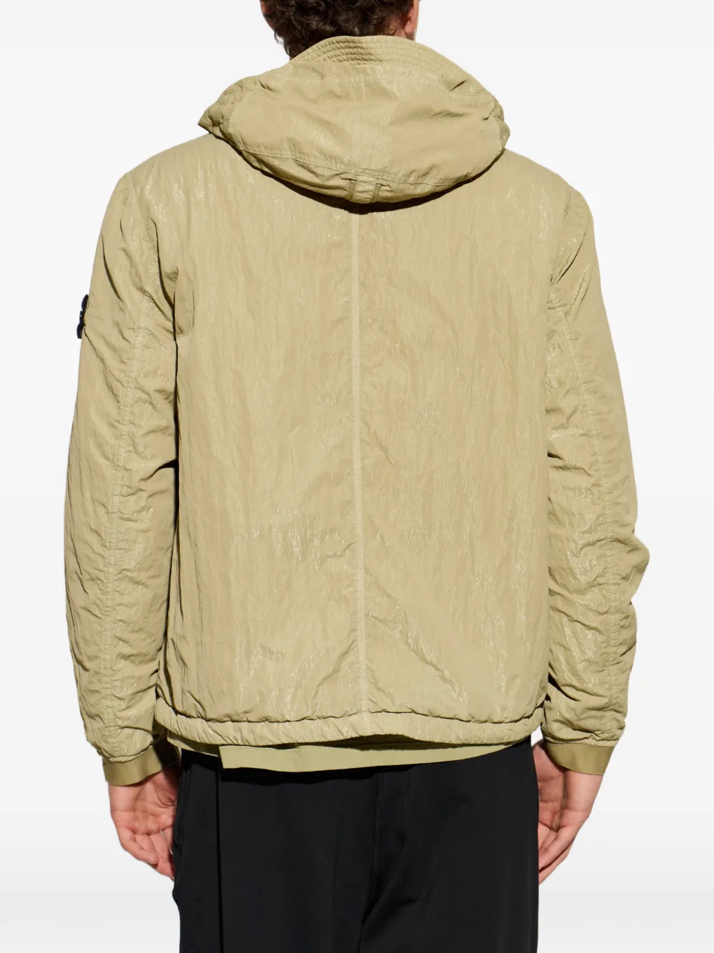 Stone Island Jack met capuchon en logopatch Groen