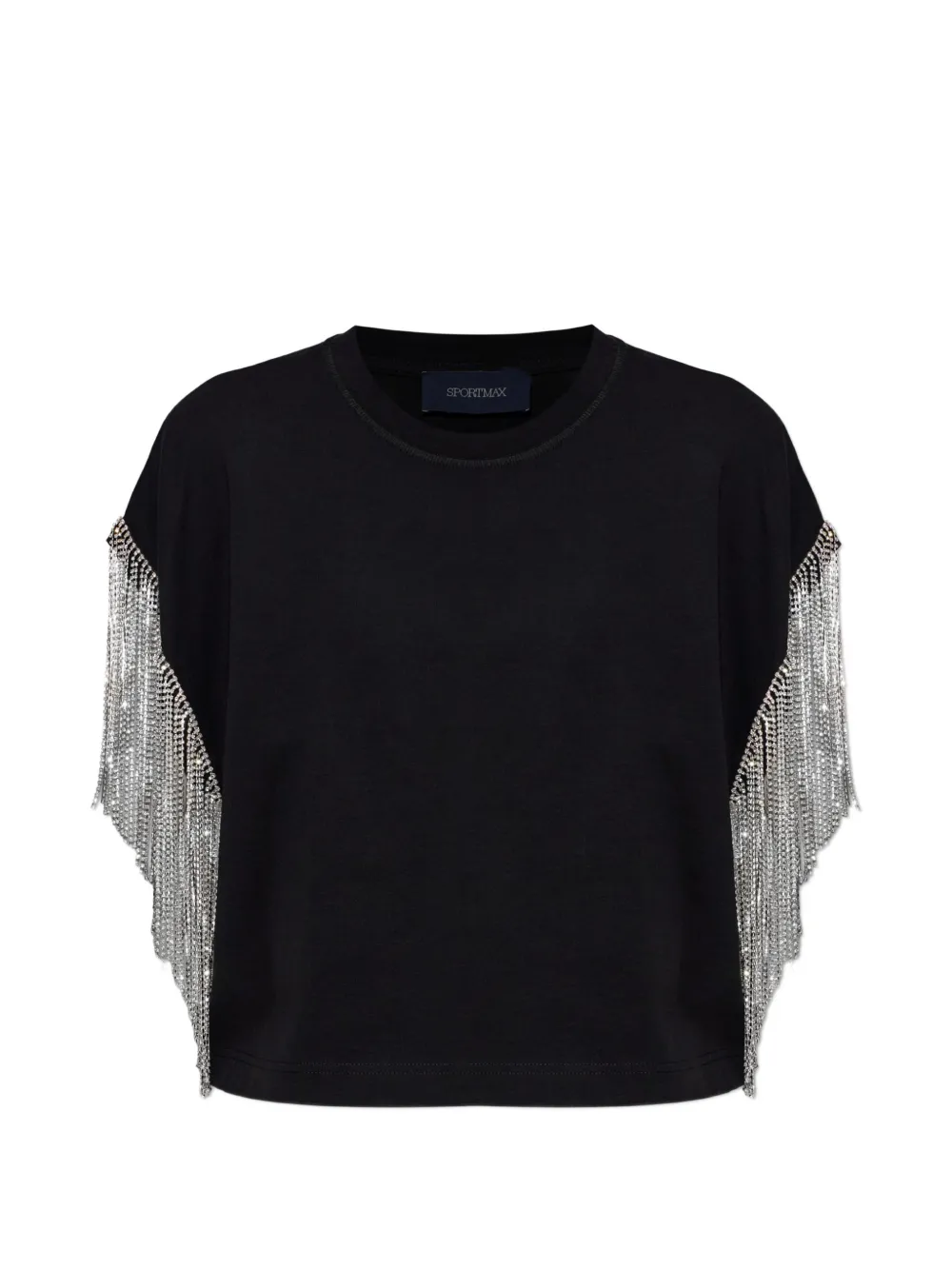 Sportmax T-shirt con strass - Nero