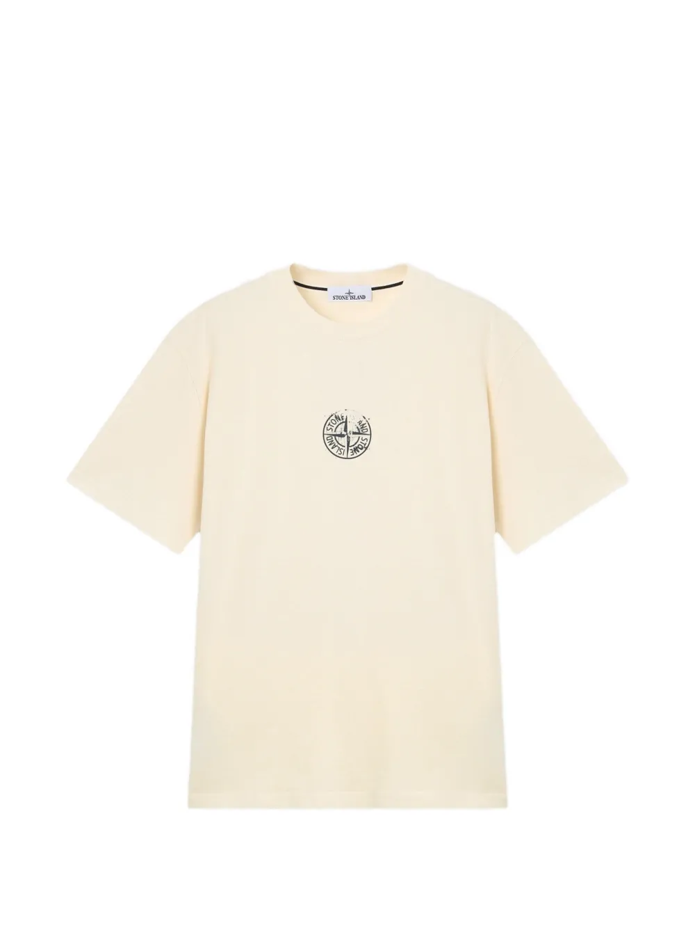 Stone Island logo-print cotton T-shirt - Bianco