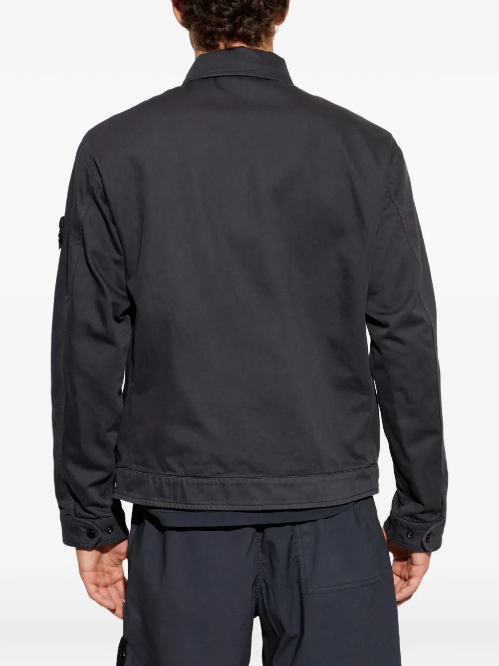 Stone Island Jack met logopatch Grijs