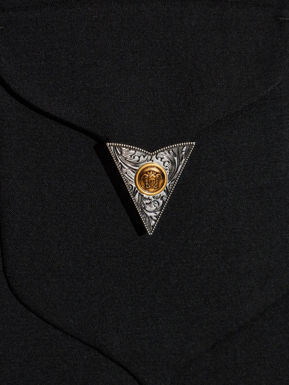 Versace Wollen gilet met applicatie Zwart