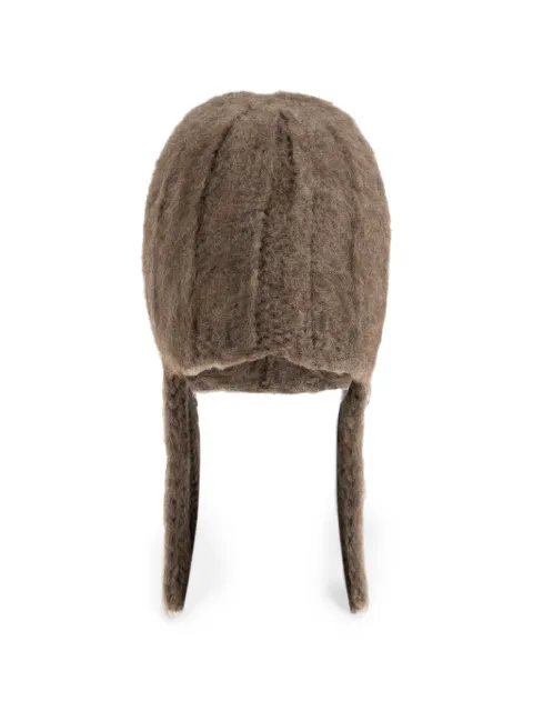 Maison Margiela ribbed ear-flap beanie hat
