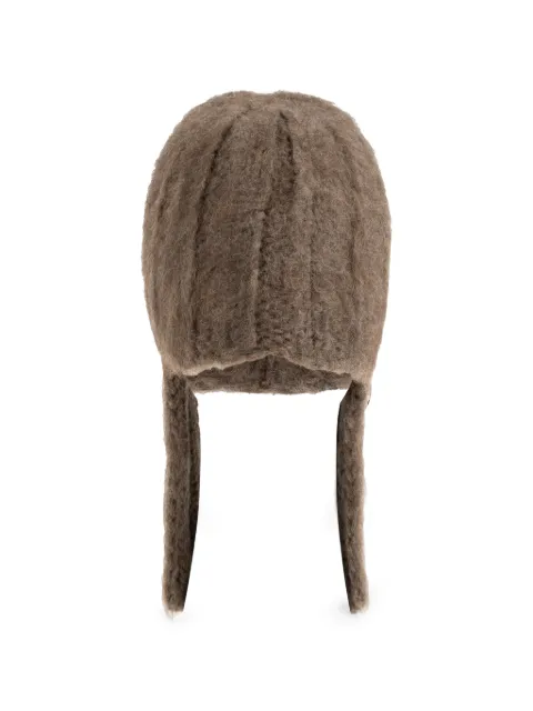 Maison Margiela ribbed ear-flap beanie hat