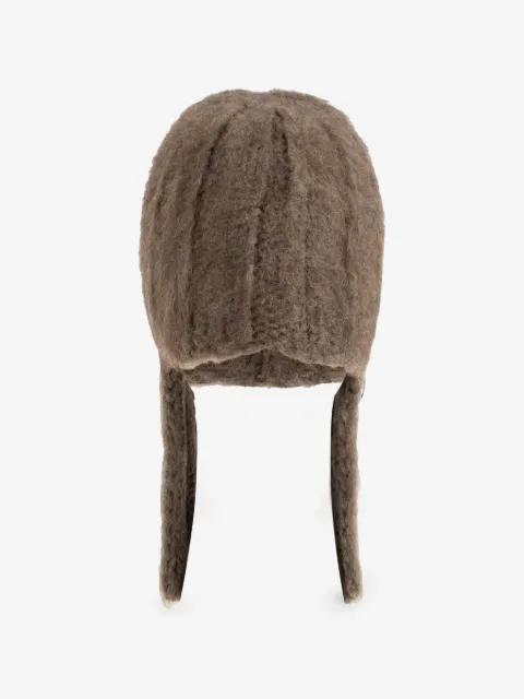 Maison Margiela ribbed ear-flap beanie hat