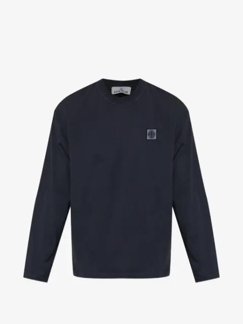 Stone Island logo-patch long-sleeve T-shirt