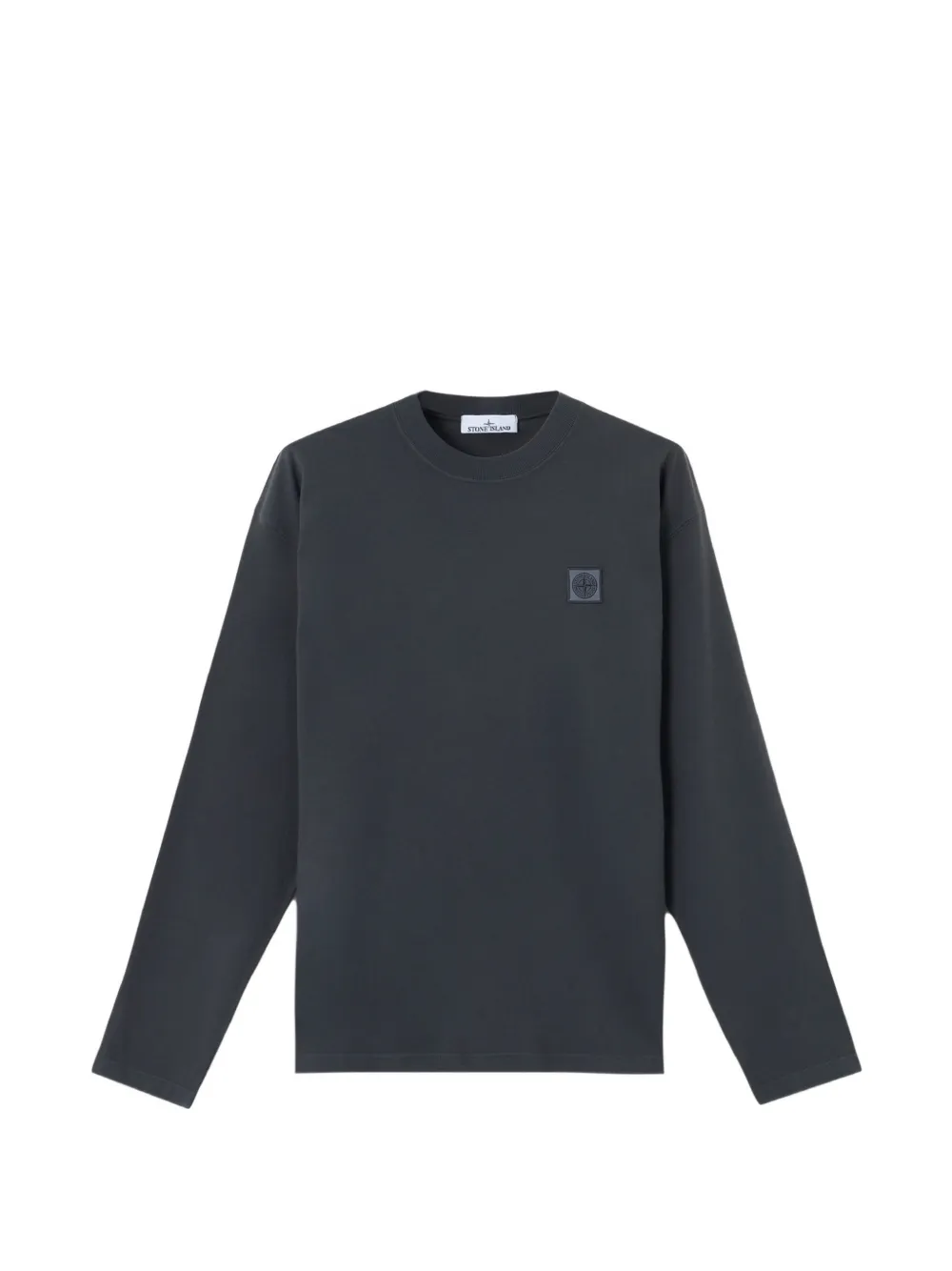 Stone Island T-shirt met logopatch en lange mouwen Blauw