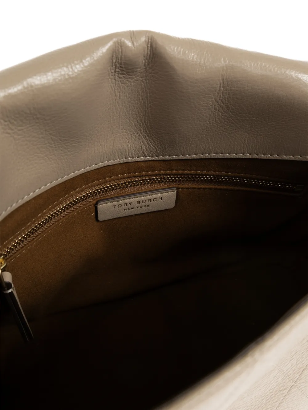 Tory Burch Charlie gewatteerde schoudertas Beige