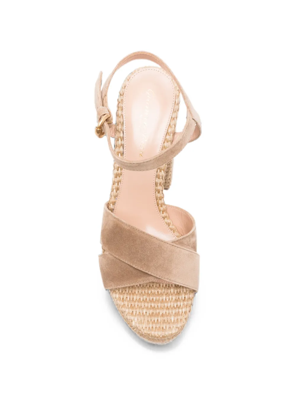 Gianvito Rossi suede crossover-strap sandals Beige