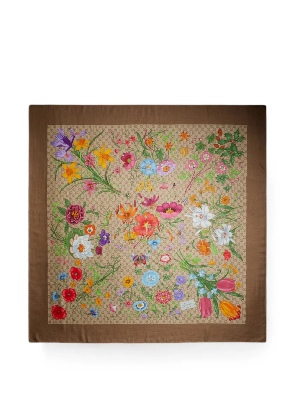 Gucci floral-print shawl