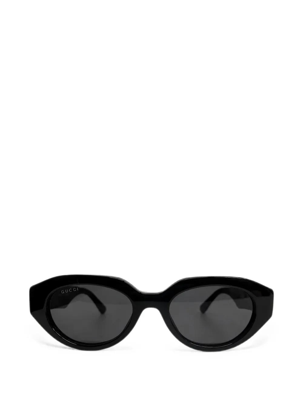 Gucci Eyewear Double G geometric-frame sunglasses - Schwarz