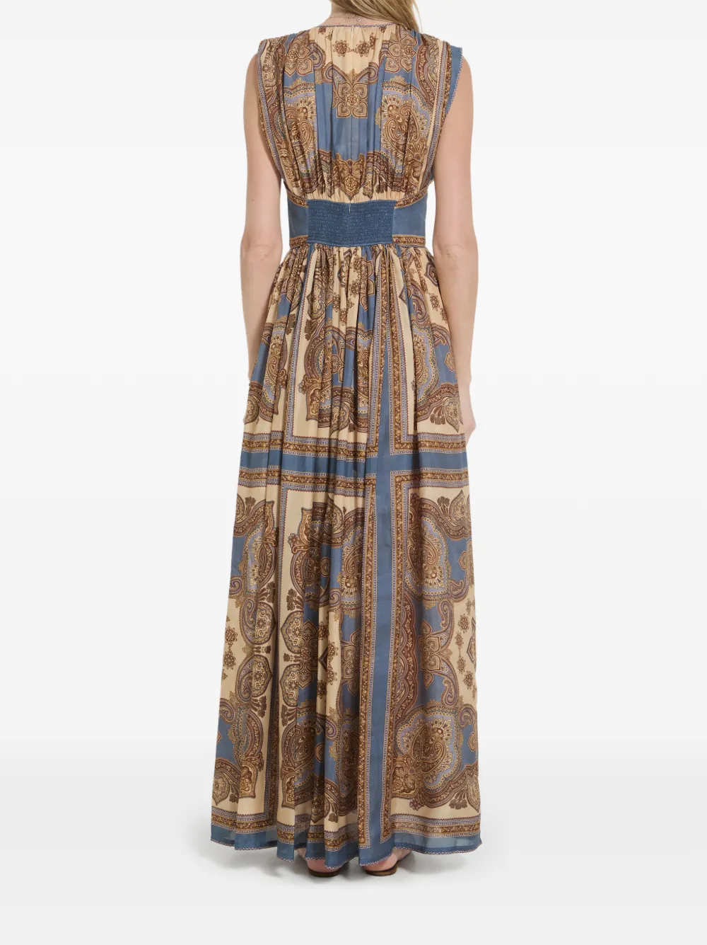 ZIMMERMANN Mahon maxi-jurk met taille Blauw