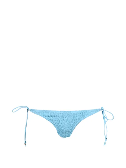 Bond-eye beaded tie-side bikini bottoms