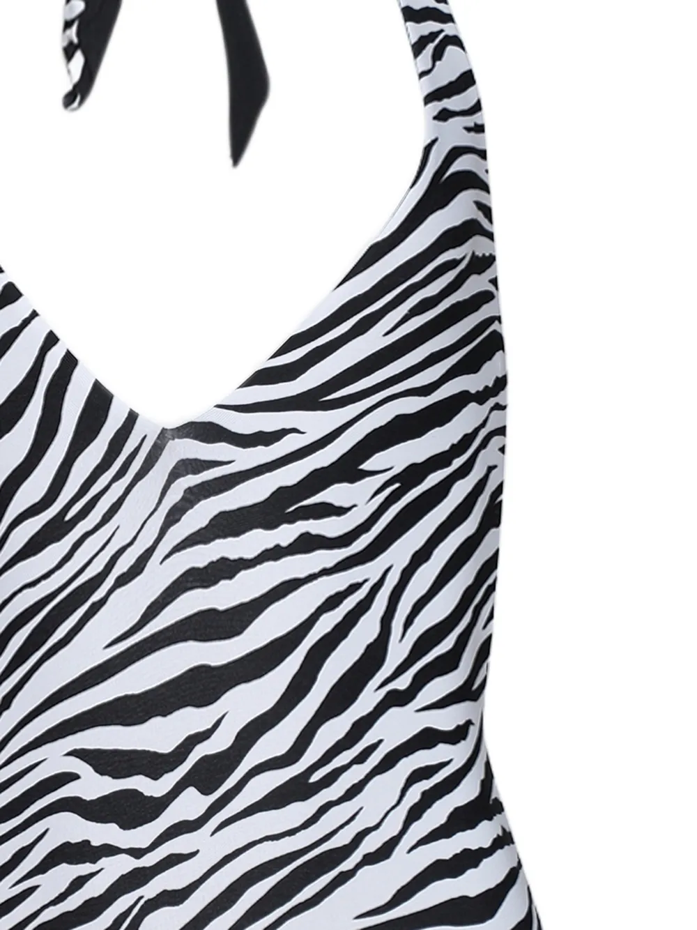 Bond-eye Andrea badpak met zebra-print Wit
