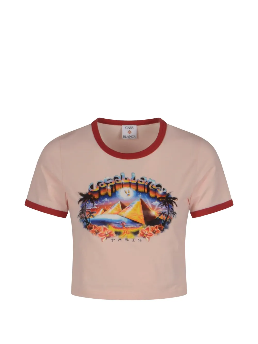 Casablanca Pyramid Tourism graphic-print T-shirt - Rosa