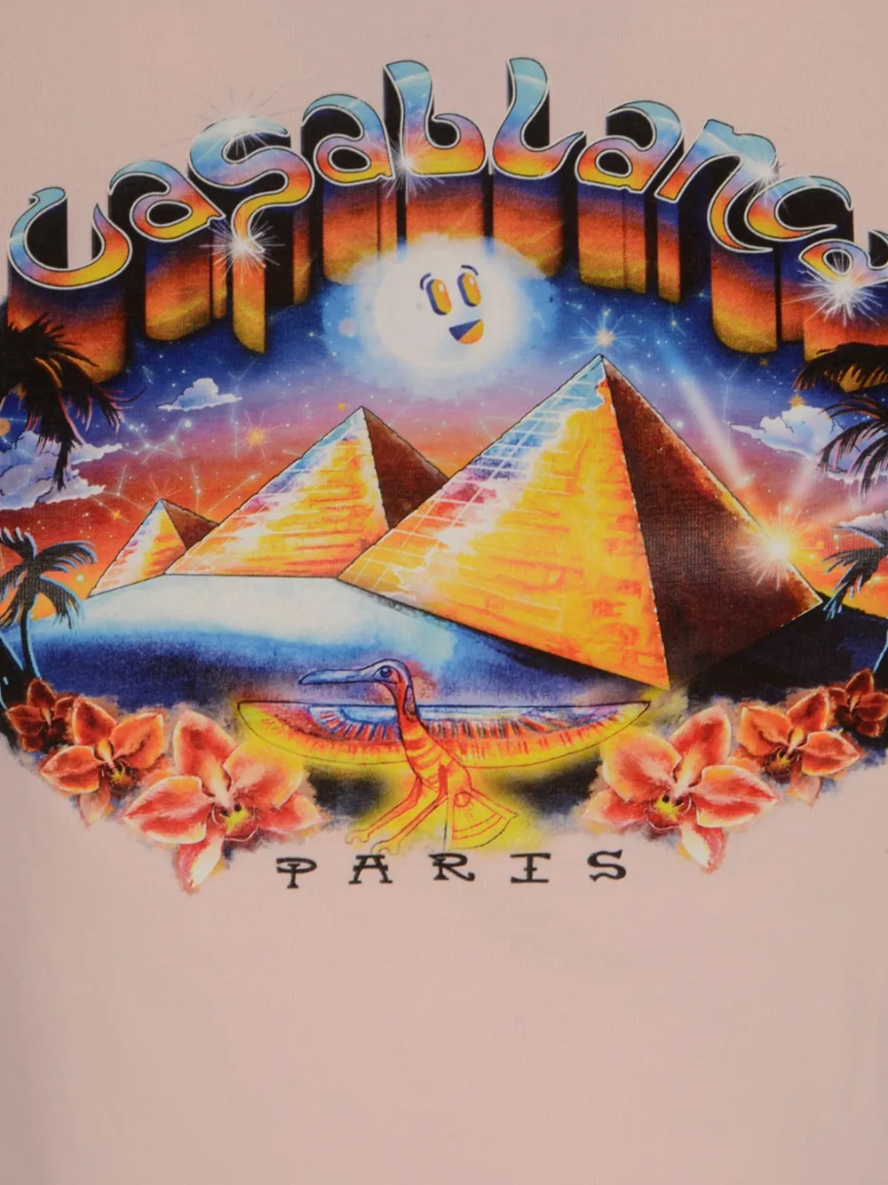 Casablanca Pyramid Tourism cropped T-shirt met korte mouwen Roze