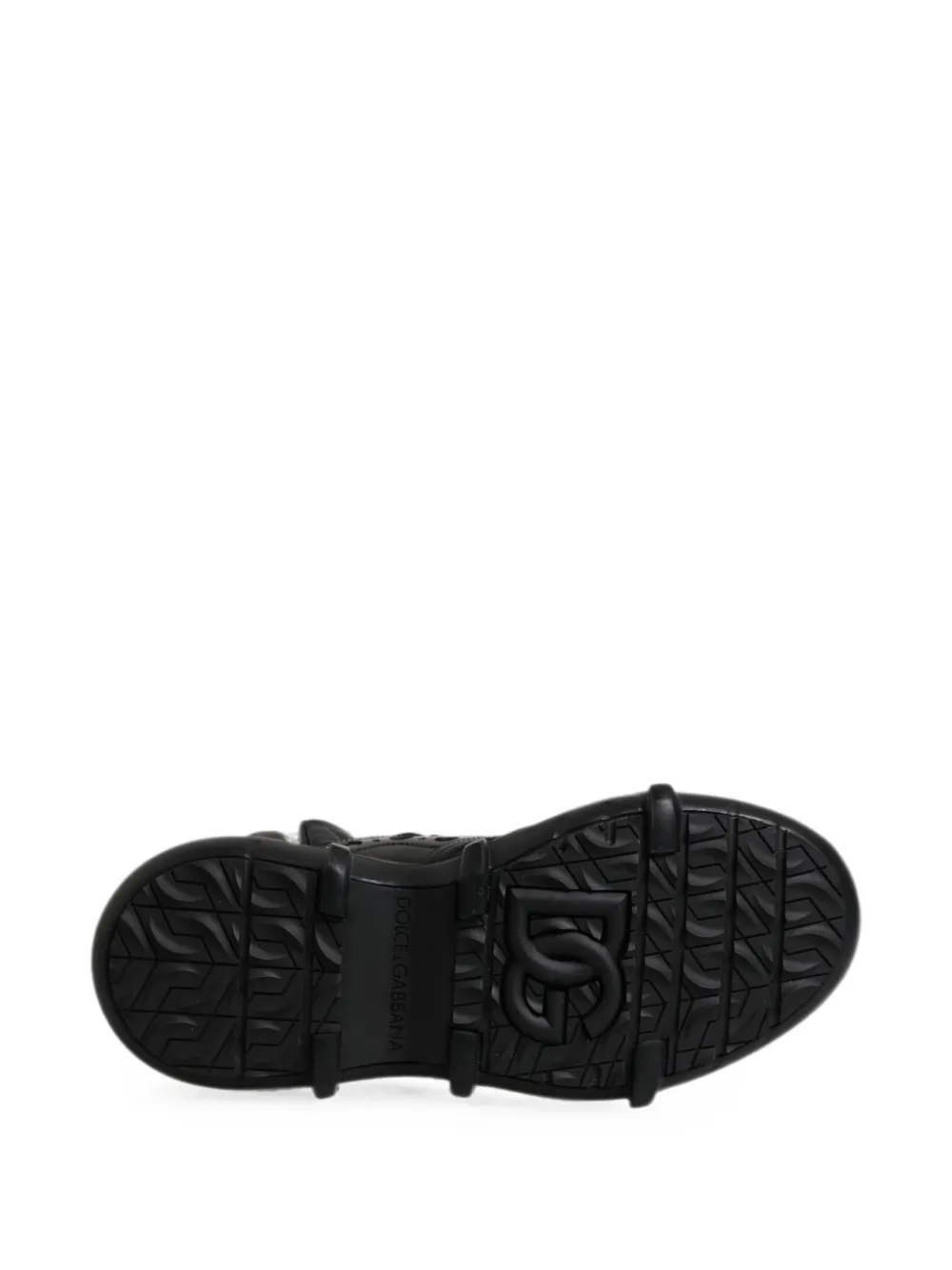 Dolce & Gabbana quilted brogue-detail platform sneakers Zwart